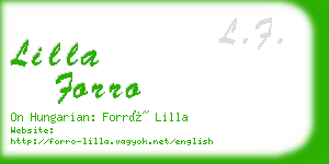 lilla forro business card